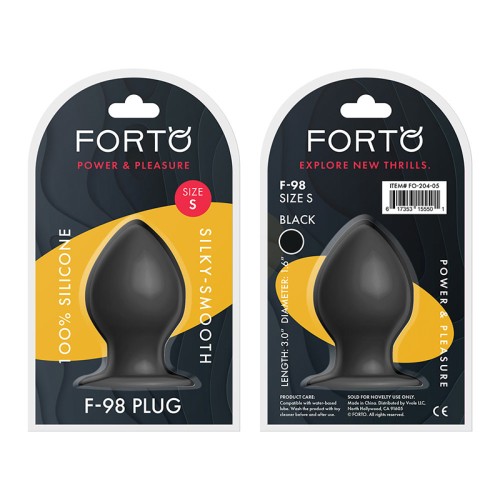 Plug Anal de Silicona Cone Forto F-98 Pequeño Negro