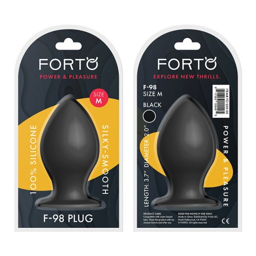 Forto F-98 Medium Black Silicone Anal Plug