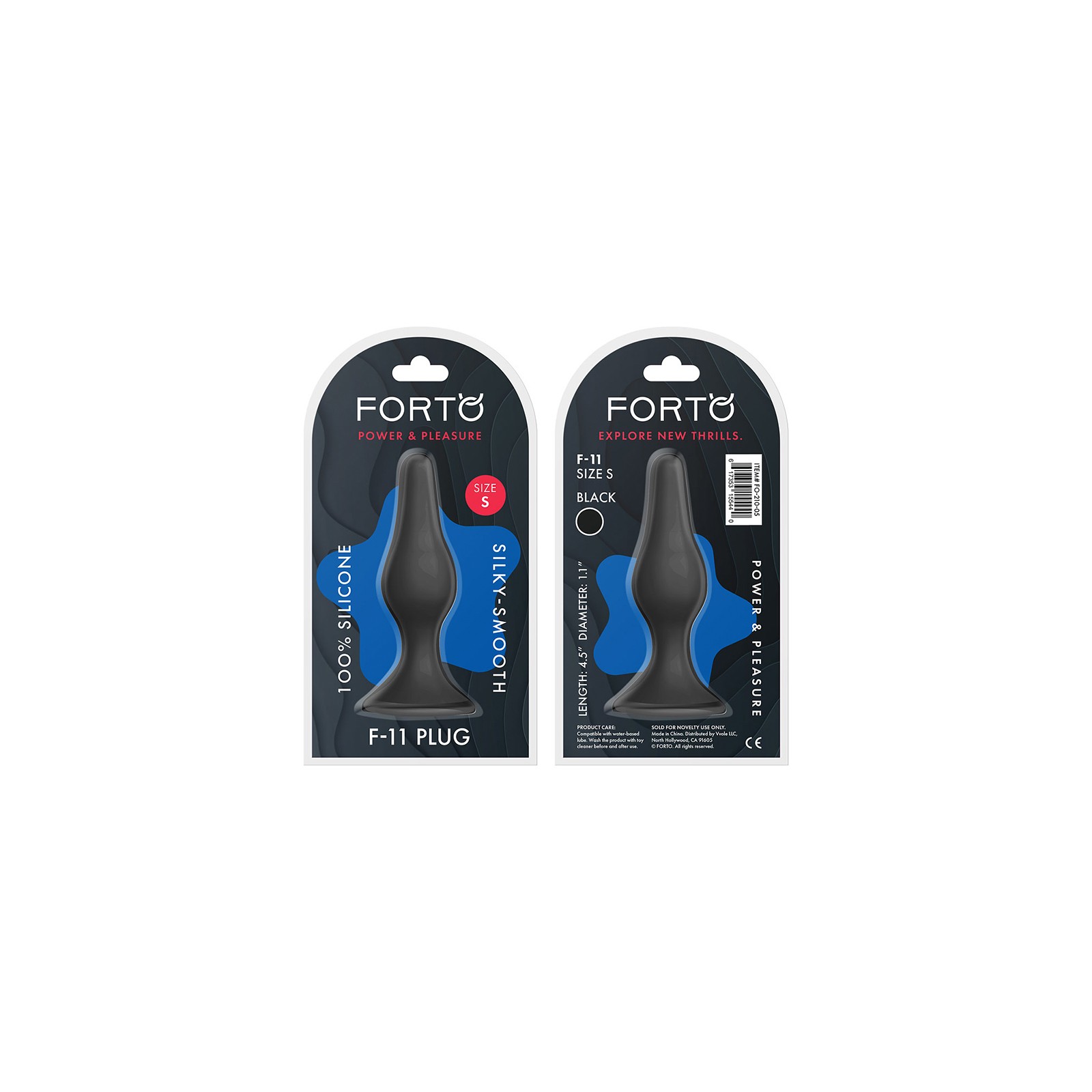 Forto F-11 Small Silicone Anal Plug in Black