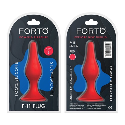 Forto F-11 Lungo Plug Anal Pequeño Rojo de Silicona