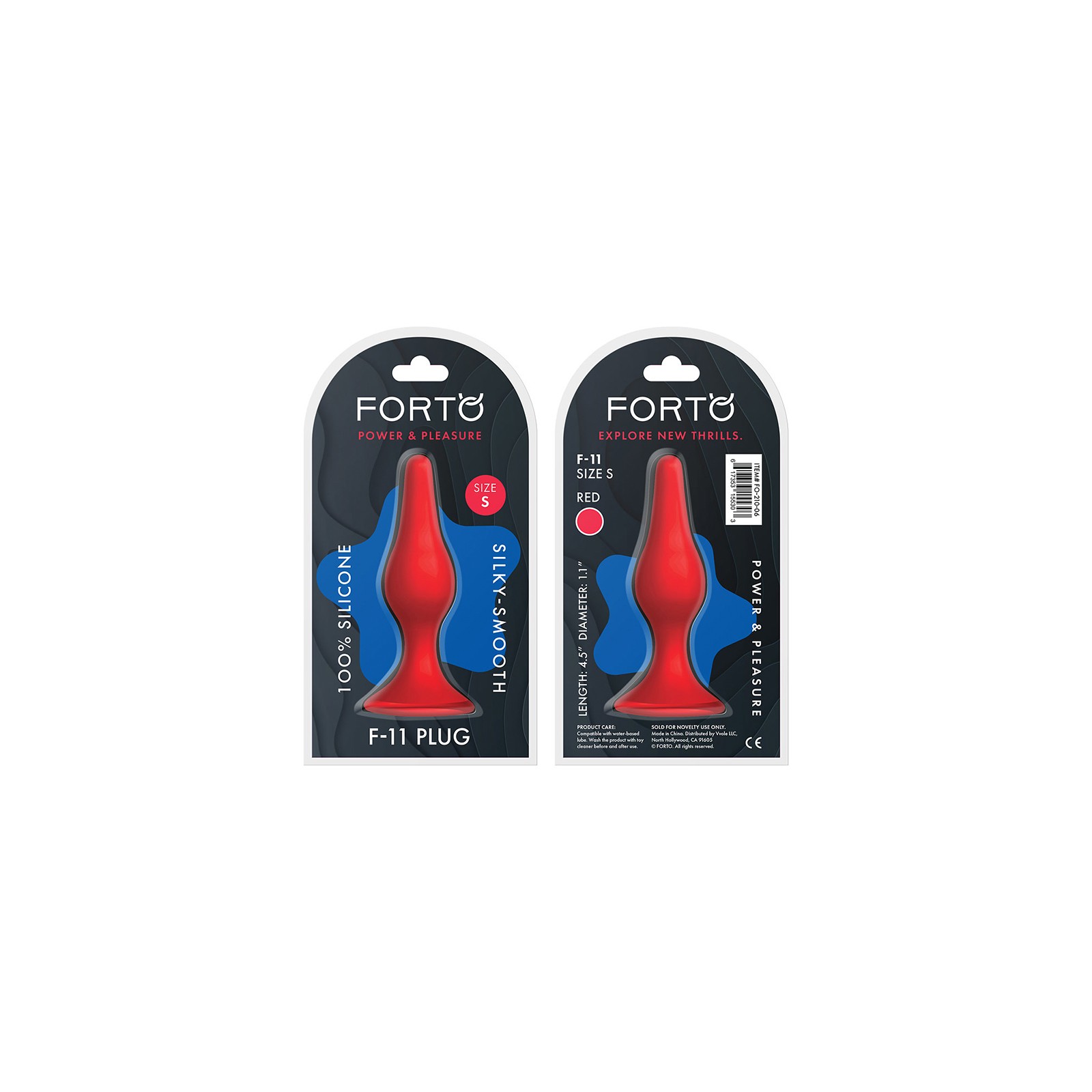 Forto F-11 Lungo Plug Anal Pequeño Rojo de Silicona