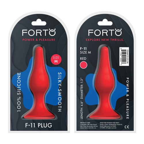 Plug Anal Lungo Silicone Forto F-11 Medio Rojo