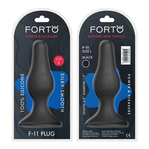 Plug Anal de Silicona Lungo Forto F-11 Grande Negro