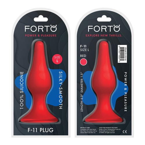 Forto F-11 Lungo Silicone Anal Plug - Large Red