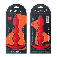 Plug Anal de Silicona con Perlas Espirales Forto F-42