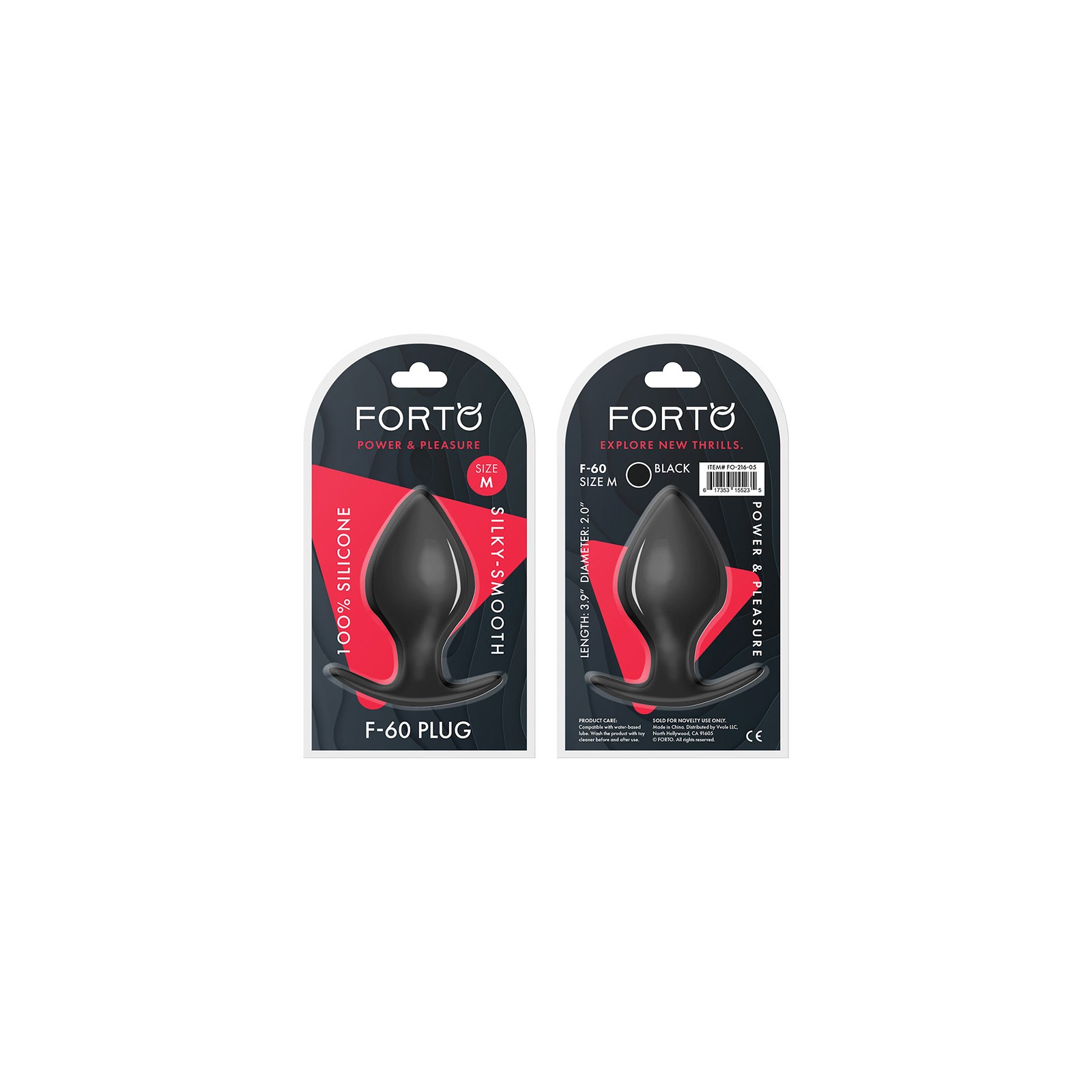 Forto F-60 Spade Silicone Anal Plug - Medium