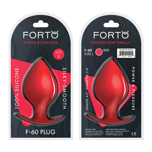 Plug Anal de Silicona Spade Grande Rojo Forto F-60