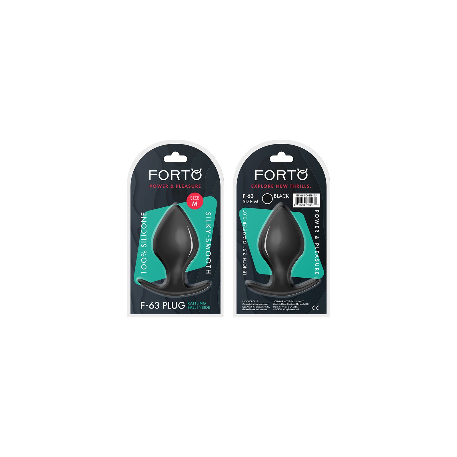 Forto F-63 Rattler Spade Silicone Anal Plug Medium