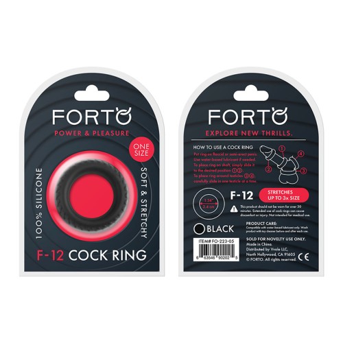 Forto Liquid Silicone Cockring 35mm