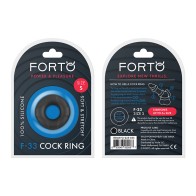 Forto F-33 Small Liquid Silicone Cockring Black