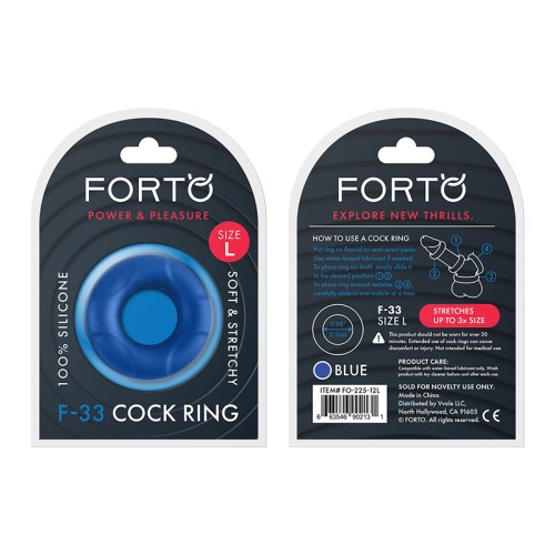 Forto F-33 Large Silicone Cockring for Enhanced Stamina