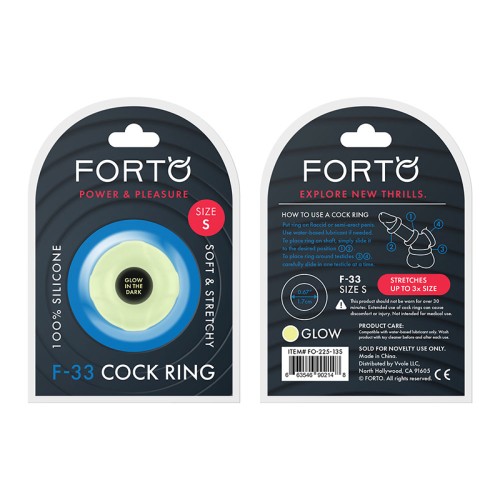 Forto F-33 Liquid Silicone Cockring Small