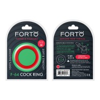 Forto F-64 Anillo de Cock de Silicona Líquida Ancha Mediana Roja