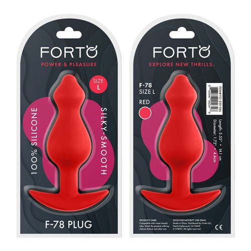 Forto F-78 Large Silicone Anal Plug Red