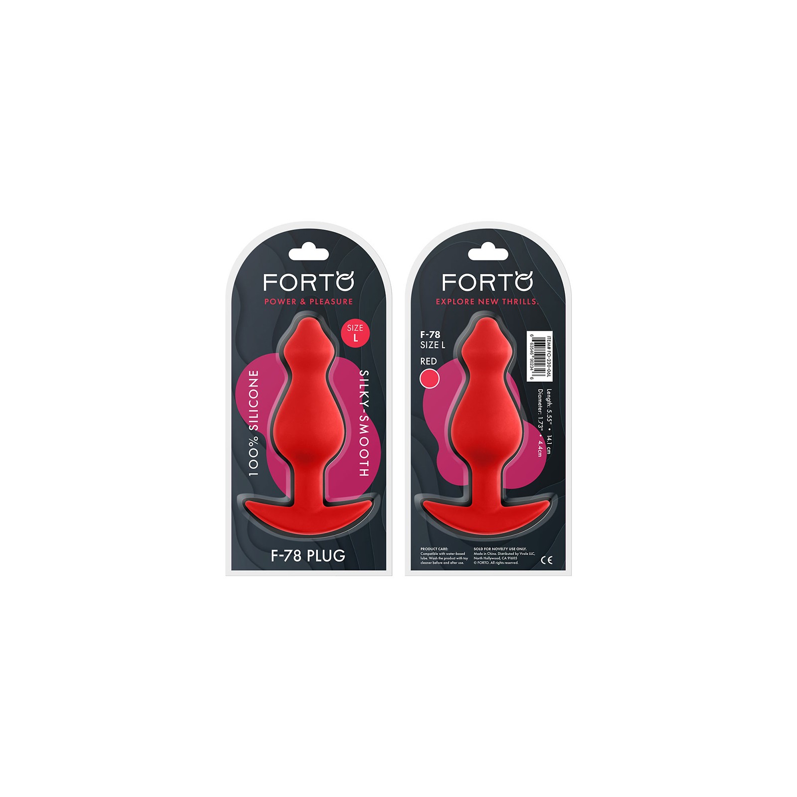 Forto F-78 Large Silicone Anal Plug Red