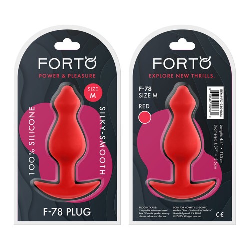 Forto F-78 Pointee Anal Plug Medium Red