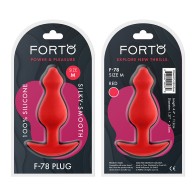 Plug Anal de Silicona Pointee Forto F-78 Mediano Rojo