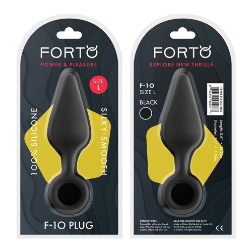 Forto F-10 Large Silicone Anal Plug Black