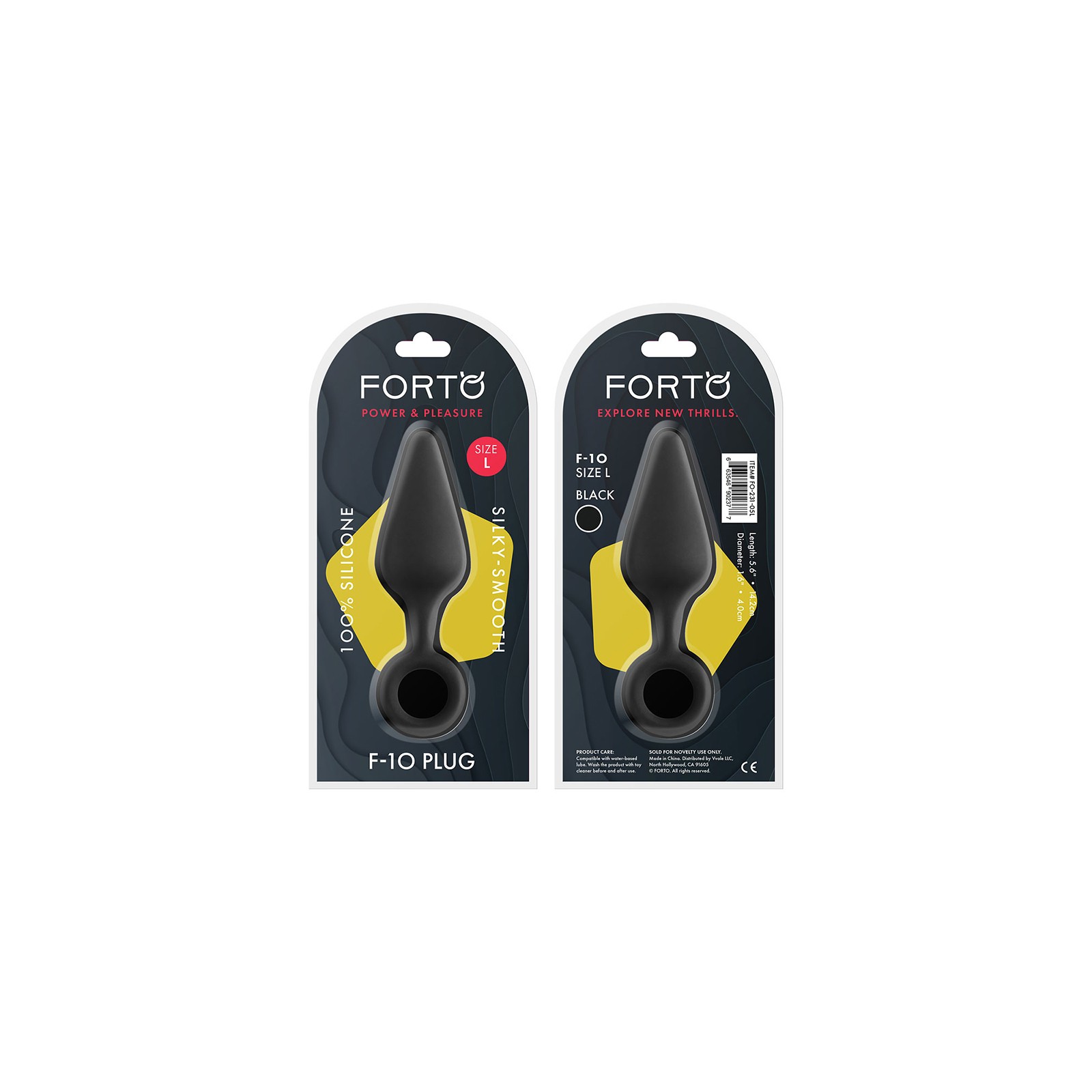 Forto F-10 Large Silicone Anal Plug Black