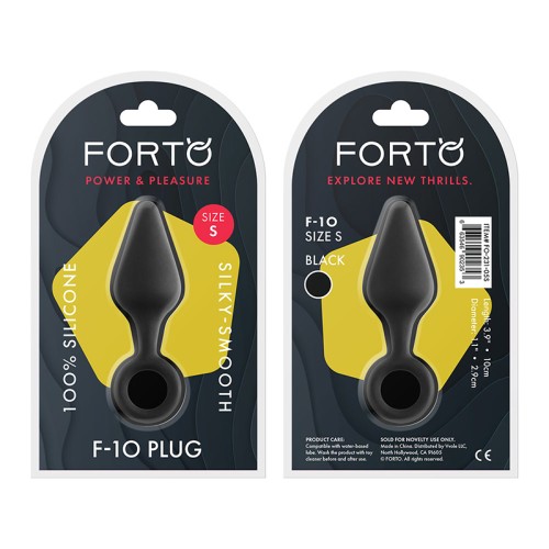 Plug Anal de Silicona Forto F-10 Pequeño Negro