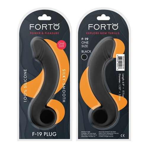 Plug Anal de Silicona Forto F-19 Negro