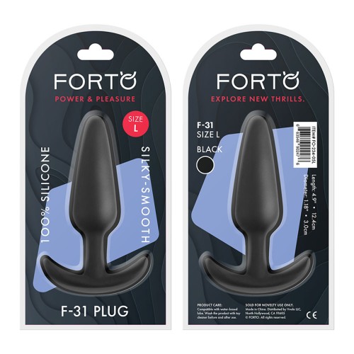 Plug Anal Grande Forto F-31 Silicona Negro