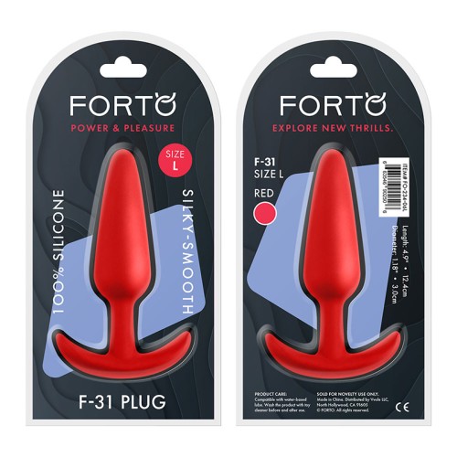 Forto F-31 Large Silicone Anal Plug Red