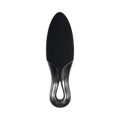 Mini Vibrador Recargable de Silicona en Forma de Gota Negro Evolved