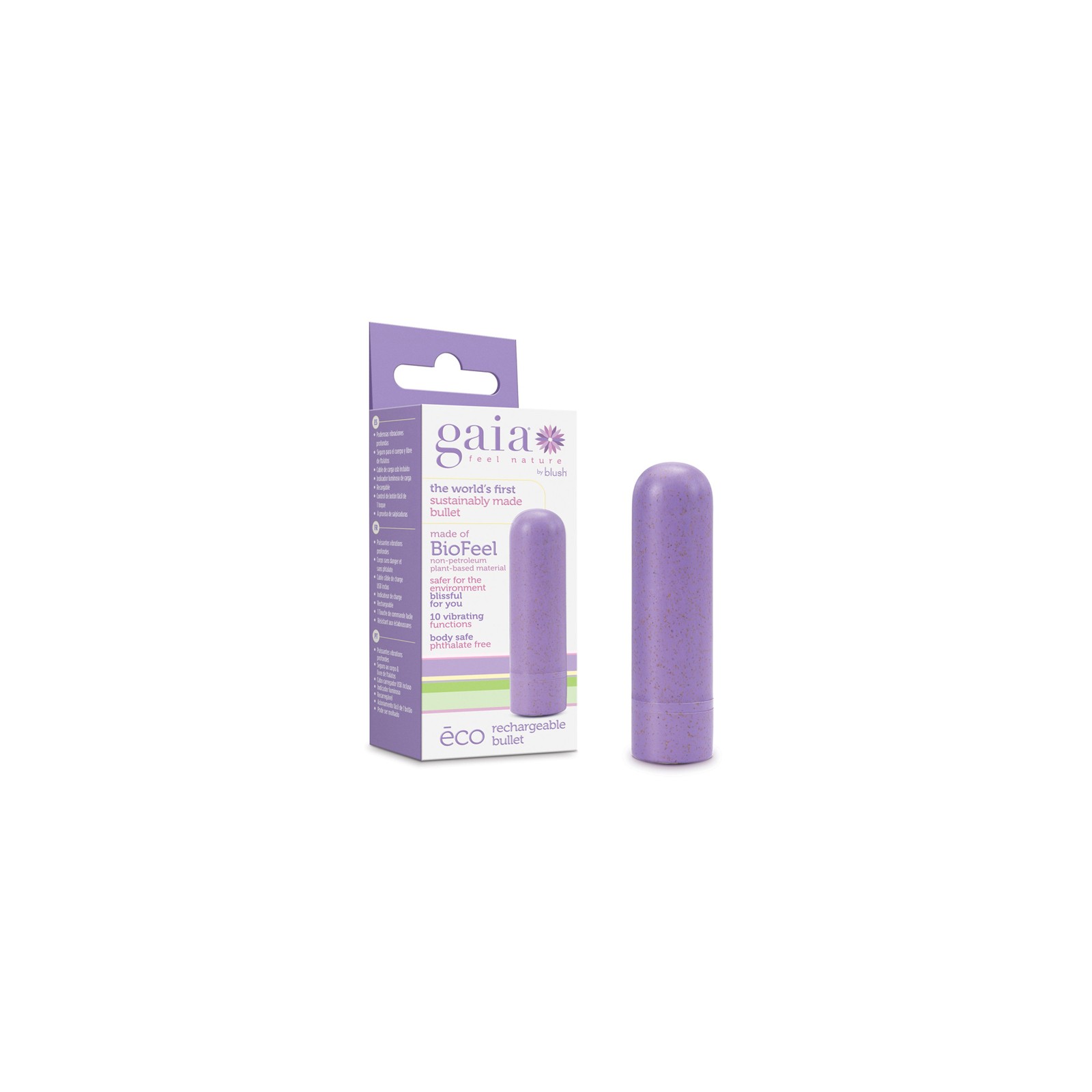 Gaia Eco Rechargeable Bullet Vibrator Lilac