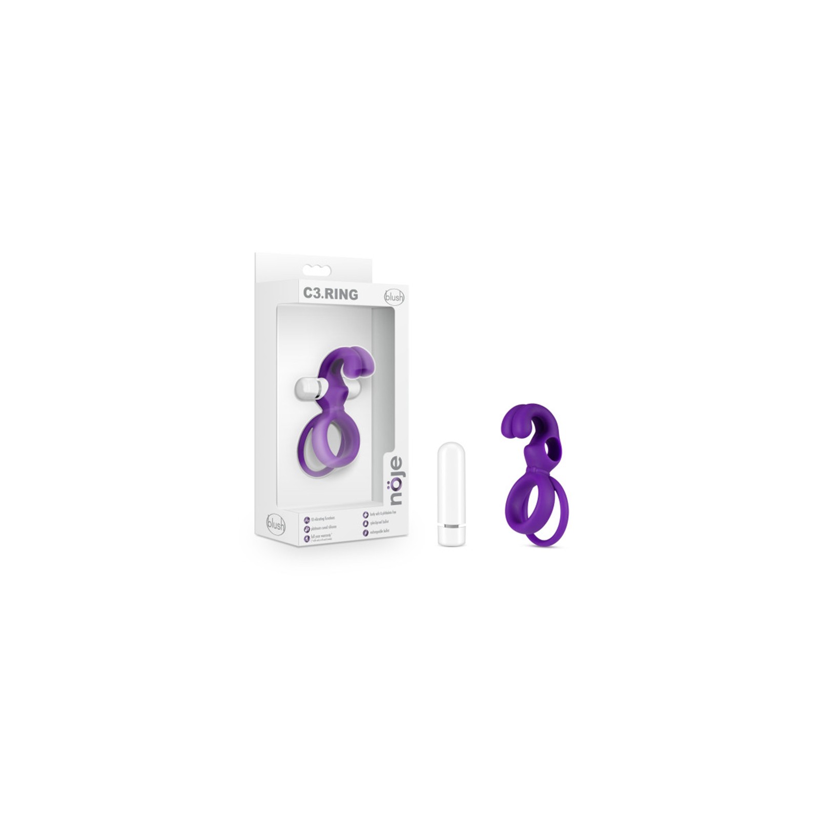 Anillo Vibrador Recargable Noje C3 Iris