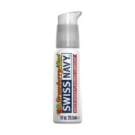 Lubricante Saborizado a Base de Agua Swiss Navy Fresa Kiwi 1 oz. - Sabor Real