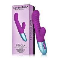 Vibrador de Estimulación Dual de Silicona Recargable FemmeFunn Delola Morado