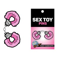 Fuzzy Handcuff Enamel Pin for Fun Accessories