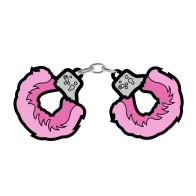 Fuzzy Handcuff Enamel Pin for Fun Accessories