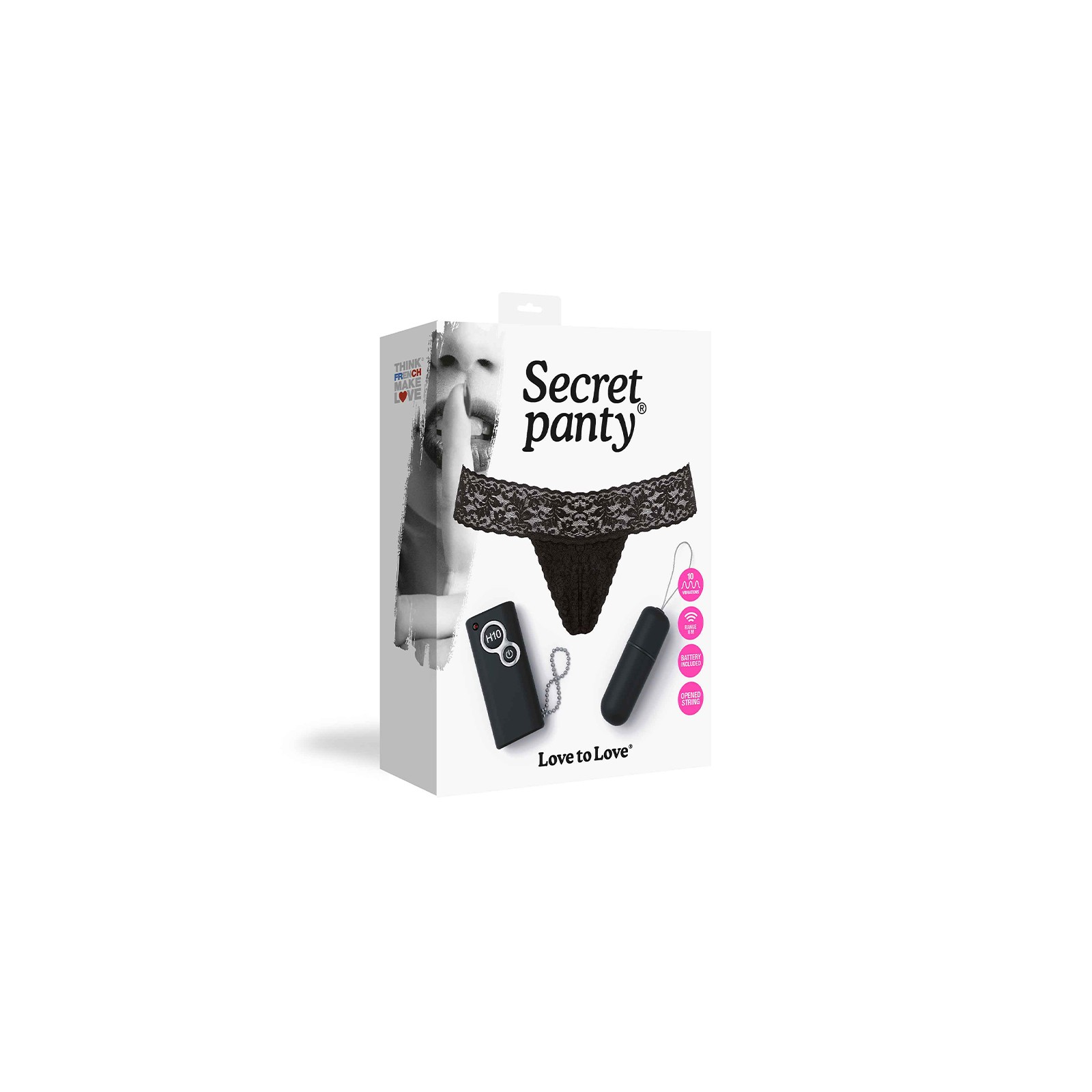 Conjunto de Panty Vibrante Secret Love Negro