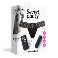 Conjunto de Panty Vibrante Secret Love Negro