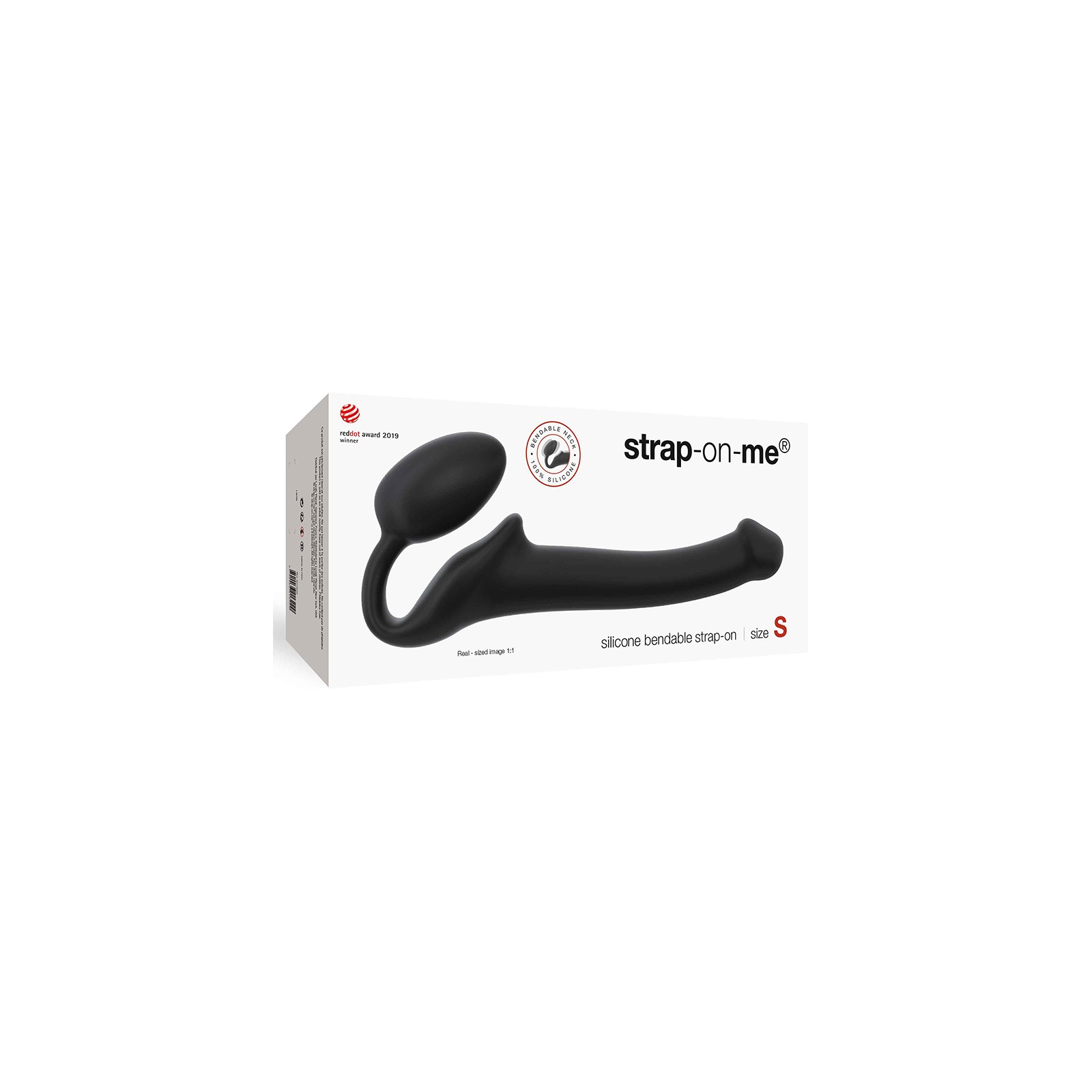 Dildo Flexible Strap-On-Me Semi-Realista - Negro S