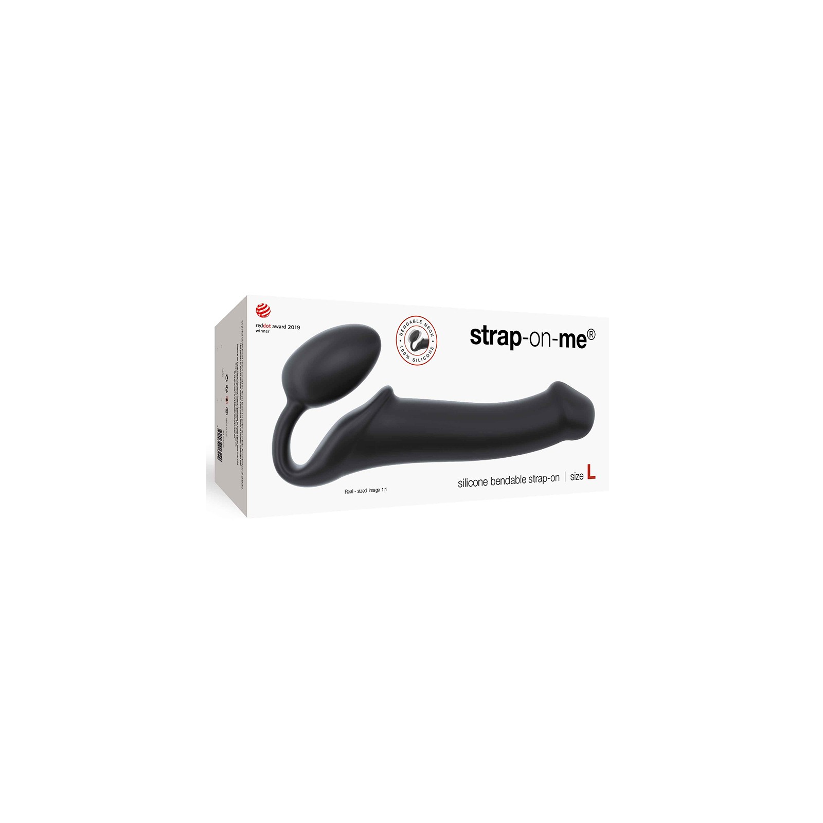 Strap-On-Me Bendable Silicone Strap-On Dildo Black