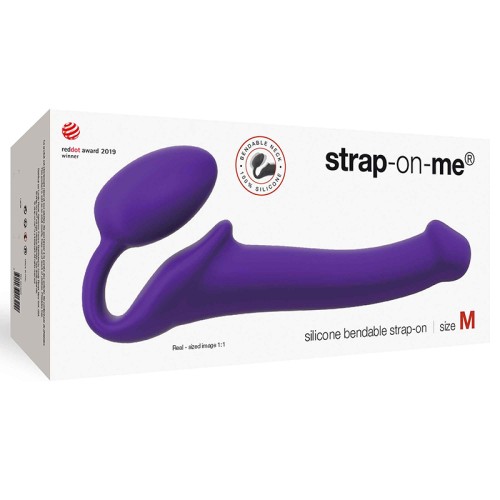 Strap-On-Me Dildo Semi-Realista de Silicona Flexible Púrpura