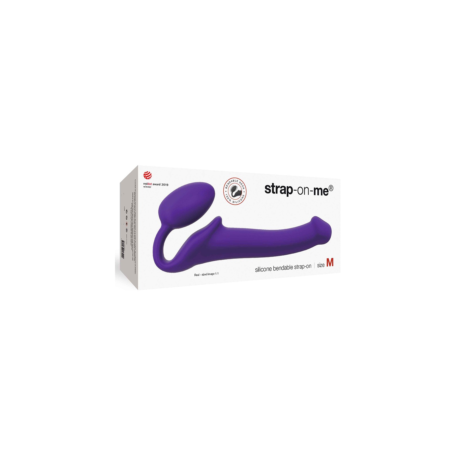 Strap-On-Me Dildo Semi-Realista de Silicona Flexible Púrpura