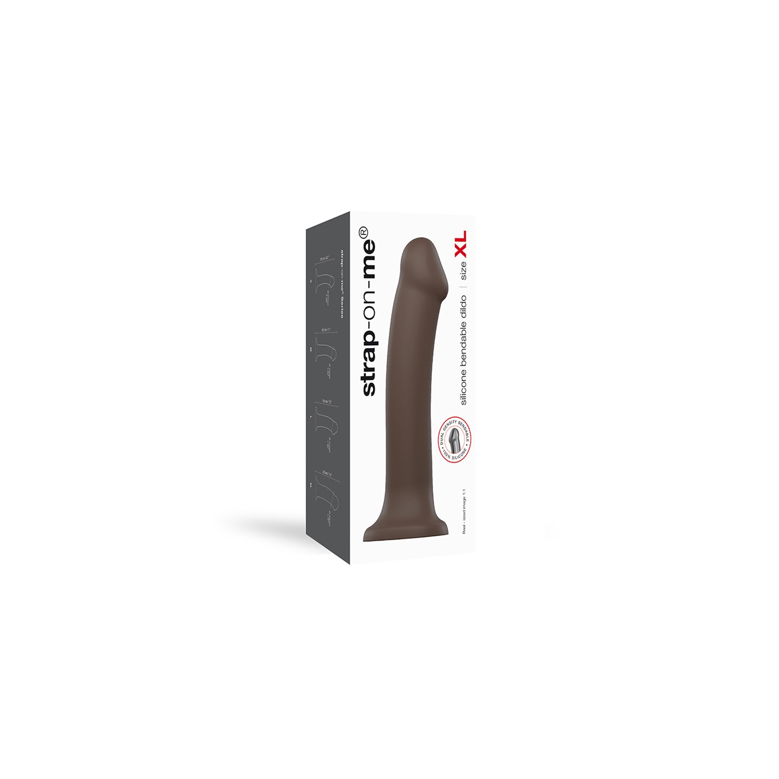 Dildo Flexible de Densidad Doble Chocolate XL