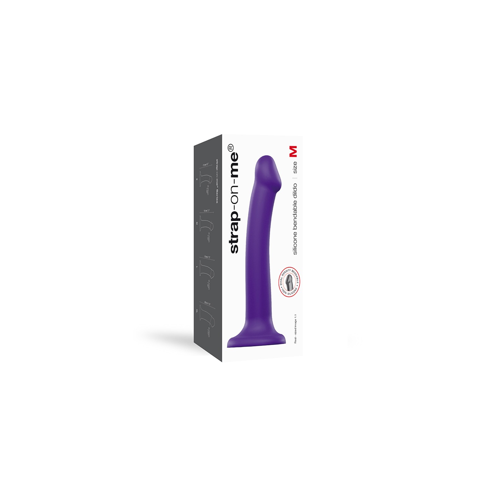 Dildo Flexible de Doble Densidad Strap-On-Me con Base de Succión