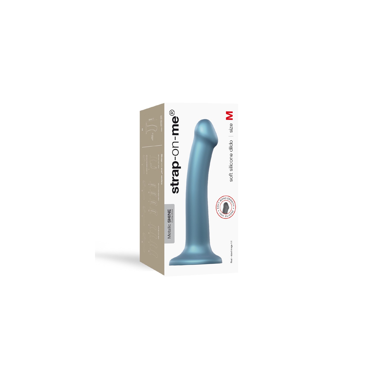 Strap-On-Me Metallic Shine Silicone Dildo