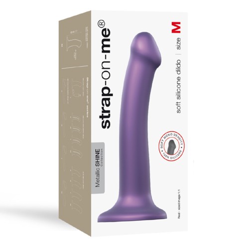 Strap-On-Me Metallic Shine Soft Silicone Dildo Purple M