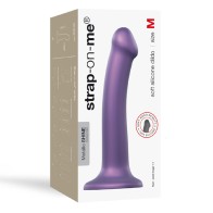 Strap-On-Me Dildo de Silicona Suave con Brillo Metálico Morado M