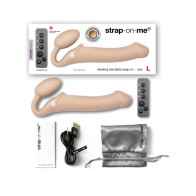 Strap-On-Me Rechargeable Remote-Controlled Silicone Vibrating Strap-On