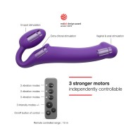 Strap-On-Me Arnés Vibrador Silicona Recargable Control Remoto Púrpura M