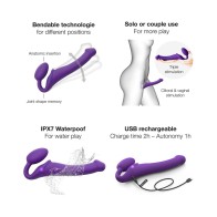 Strap-On-Me Rechargeable Remote-Controlled Silicone Vibrating Strap-On Purple M