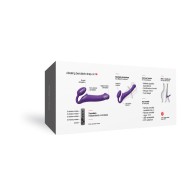 Strap-On-Me Rechargeable Remote-Controlled Silicone Vibrating Strap-On Purple M