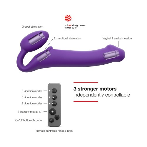 Strap-On-Me Rechargeable Remote-Controlled Silicone Vibrating Strap-On